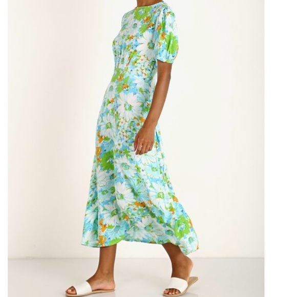Faithfull the Brand Beline Midi Dress Gardone Floral US 4 - Picture 2 of 12